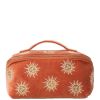 Elizabeth Scarlett Sun Goddess Rust Velvet Open Flat Makeup Bag thumbnail 1