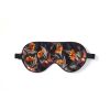 Fan Palm Eye Mask Black Hibiscus 100% mulberry silk thumbnail 1