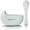 Kikkaboo Silicone Bowl with Spoon silikonikulho mukana lusikka 4 m+ Blue 2 kpl thumbnail 1