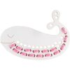 Milin Big Wooden Lacing Toy Whale Jack aktiivilelu 9 cm x 19,5 cm x 0,7 cm 1 kpl thumbnail 3