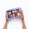 Notino Travel Collection Large Clear Organizer läpinäkyvä meikkipussi L Purple 1 kpl thumbnail 3