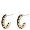 Snö Of Sweden Fanny Small Oval Earring – Gold/Black thumbnail 1
