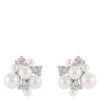 Snö Of Sweden Mayfair Irregular Pearl Earring Silver/White thumbnail 1