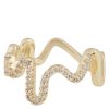 Snö Of Sweden Mayfair Irregular Ring Gold/Clear M thumbnail 1