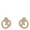 Snö Of Sweden Mayfair Knot Earring Gold/Clear thumbnail 1