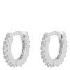 Snö Of Sweden Mayfair Small Ring Earring Silver/Clear thumbnail 1