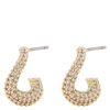 Snö Of Sweden Naomi Small Irregular Oval Earring Gold/Clear thumbnail 1