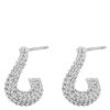 Snö Of Sweden Naomi Small Irregular Oval Earring Silver/Clear thumbnail 1