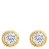 Timi Of Sweden Orla Small Crystal Stud Earrings Gold thumbnail 1