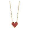 Timi Of Sweden Sarah Red Heart Necklace Stainless Steel thumbnail 1