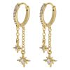 Timi Of Sweden Winny Crystal Stars on Chain Hoop Earrings thumbnail 1
