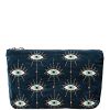 Elizabeth Scarlett Mystical Eye Ink Blue Velvet Everyday Pouch thumbnail 1