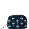 Elizabeth Scarlett Mystical Eye Ink Blue Velvet Makeup Bag thumbnail 1