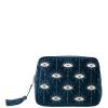 Elizabeth Scarlett Mystical Eye Ink Blue Velvet Wash Bag thumbnail 1